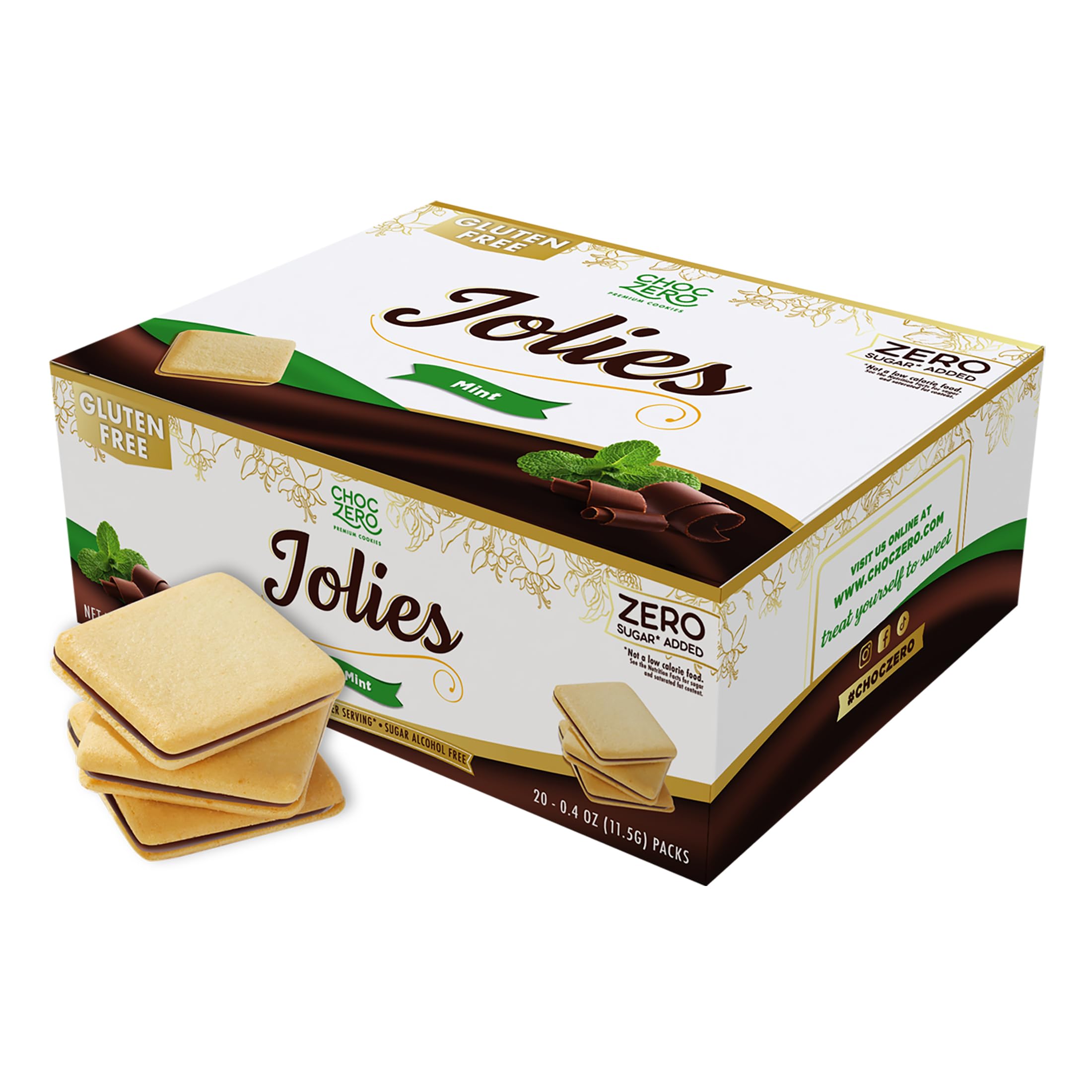 Amazon.com: ChocZero Chocolate Cookies, Mint Chocolate Jolies